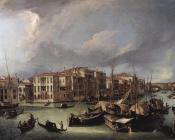 卡纳莱托 : The Grand Canal with the Rialto Bridge in the Background